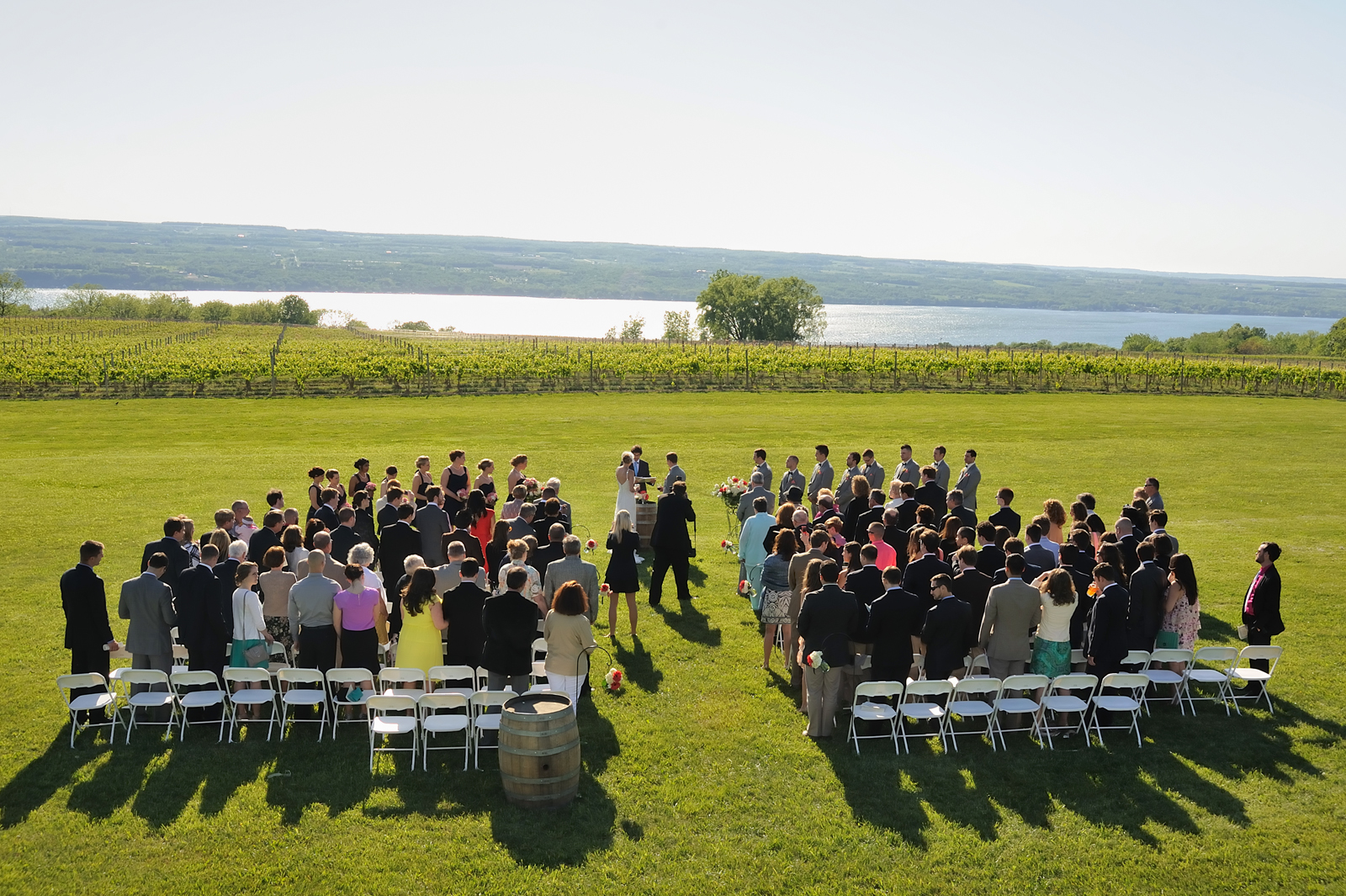 A wedding with a view – Photo credit Baker Photography